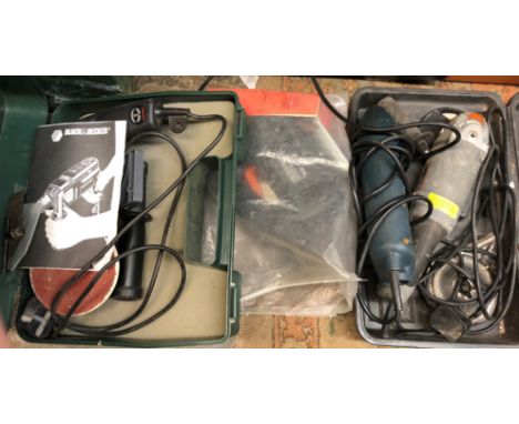 BLACK AND DECKER ELECTRIC DRILL, JIGSAW AND CORNER SANDER 