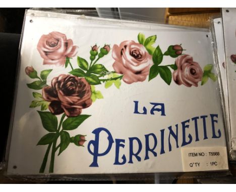 SMALL QUANTITY OF FRENCH ROSE ENAMEL PLAQUES 