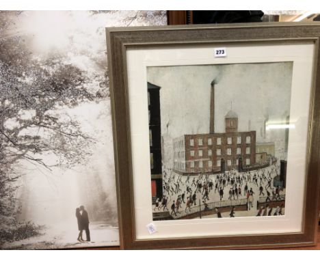 PRINT AFTER L.S.LOWRY "AT THE FACTORY GATES"