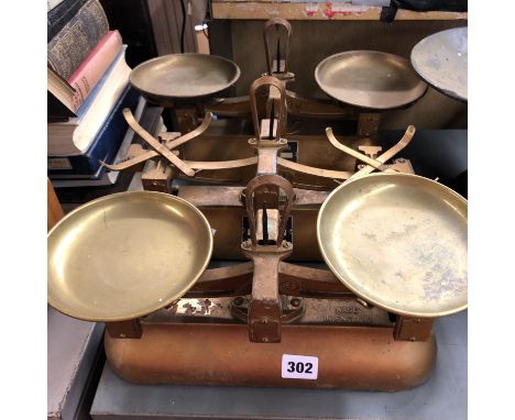 THREE PAIRS OF POOLEY H.POOLEY AND SON LTD. 2LB SCALES