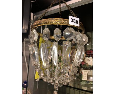 CUT GLASS PENDANT CEILING LIGHT