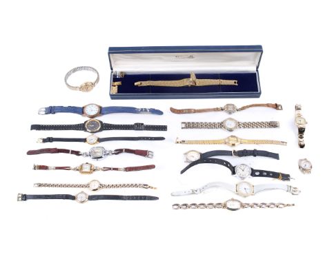 A small group of vintage and modern ladies wristwatches. Including Sekonda, Limit, Timex, etc.