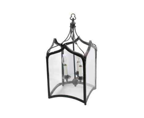 A contemporary antique style hall lantern. H60cm x W28cm x D28cm