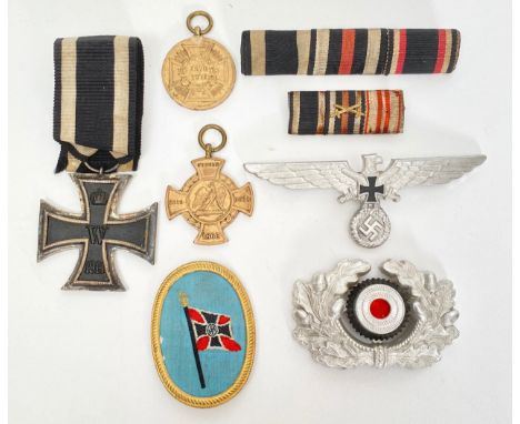 German, assorted Imperial and Third Reich insignia. Iron Cross 1914 2nd Class ... 1870-1871 Army War Medal ... 1866 War Cross