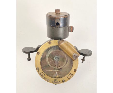 WW1 RFC RNAS Aircraft Compass.  A good example of the Air Compass Type 5/17. Made by Dent &amp; Johnson Ltd. GC Clean conditi