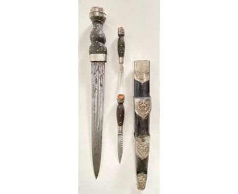 8th 5VB Liverpool Scottish Regimental Dirk.  A good early 20th Century example. The plain blade with double fuller. The hilt 