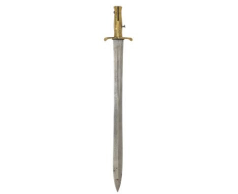 Victorian British 1837 Pattern Brunswick Sword Bayonet  A good example with a 21 3/4 inch double edged blade with spear point