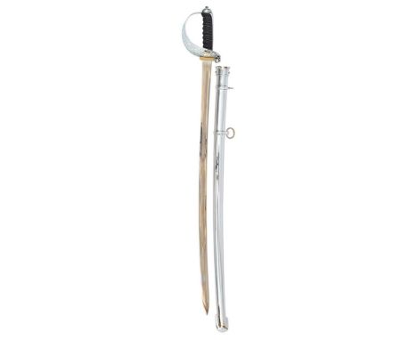 Household Cavalry George VI Period Trooper State Sword.  A very good quality George VI example  Singled edged slightly curved