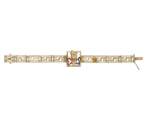 2nd Life Guards Edwardian Period Yellow Metal (probably 18ct gold) Bracelet.   This fine quality yellow metal (probably 18ct 