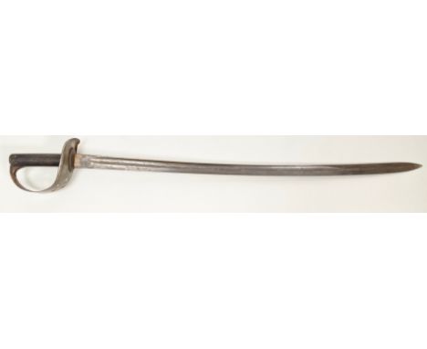 Victorian 1890 Pattern Cavalry Troopers Sword  This example with a single edged blade with fuller, the forte with a number of