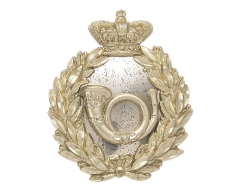 North York's Rifle Volunteer Corps Victorian Officer pouch belt plate circa 1875.  Fine scarce silvered example. Crowned laur