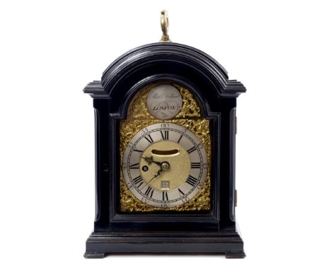 Fine quality early 18th century bracket clock of small proportions, eight day movement with single fusee and pull-quarter / h
