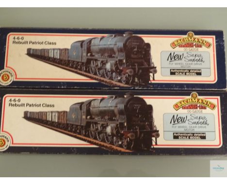 OO GAUGE - PAIR OF BACHMANN REBUILT PATRIOT CLASS STEAM LOCOMOTIVES numbered 45528 and 45568 - VG/E in G/VG boxes (2)