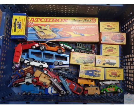 SELECTION OF BOXED AND UNBOXED MATCHBOX AND CORGI DIECAST - as lotted - F/VG in F/G boxes where boxed (one repro box noted) -