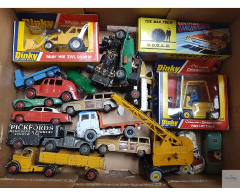 QUANTITY OF PLAYWORN DIECAST - MOSTLY BY DINKY - with some TIMPO and CORGI - Generally F in F boxes (where boxed) (Man From U