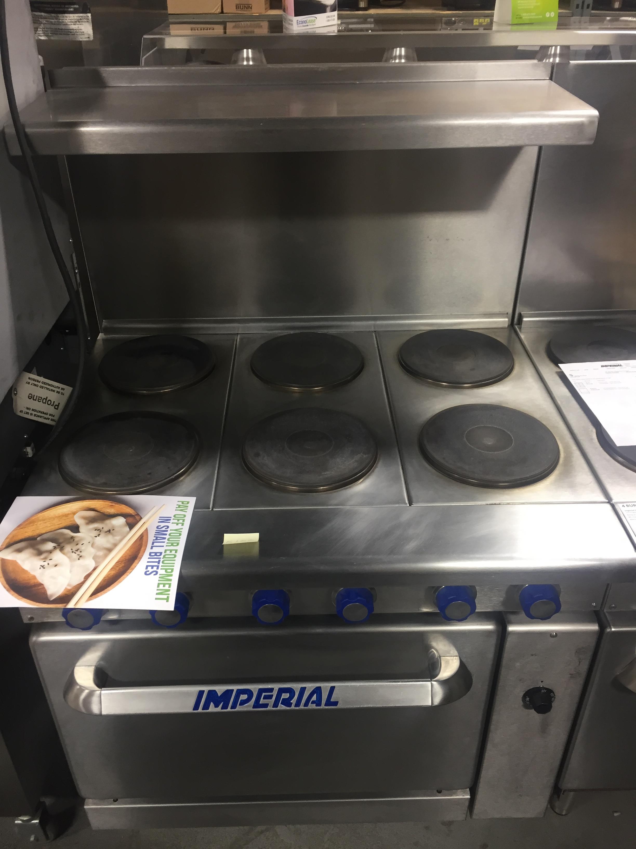 Imperial IR6E Electric 6 Burner Range, c/w oven, 208/1