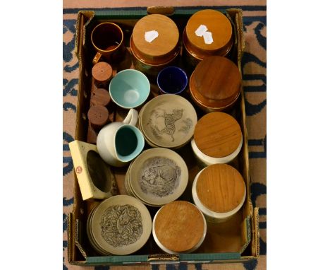 A box of Poole and Hornsea pottery