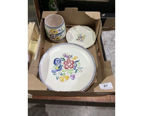 Three items of Poole pottery
