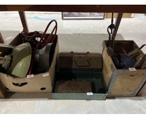 Miscellaneous tools, saddle racks and miscellaneous metalware
