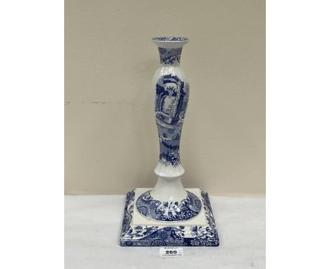 A Spode 'Italian' pattern candlestick. 12¾' high