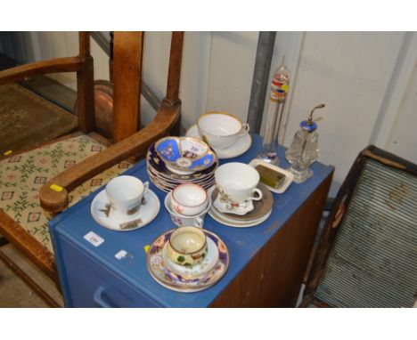 A quantity of  mostly 19th Century mixed china cups and saucers etc.