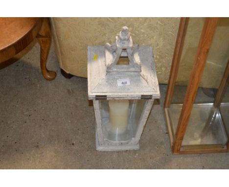 A painted and glazed light fitting/candle lantern