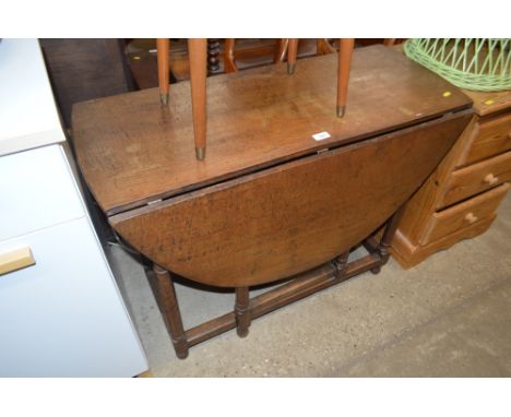 An oak gate leg table