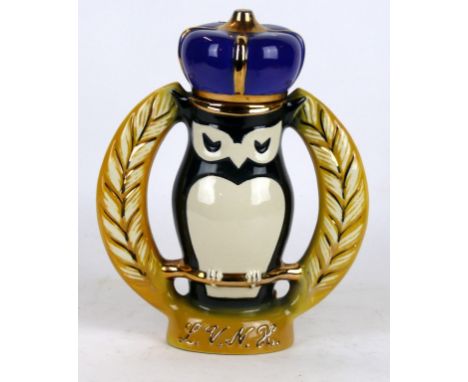 1 bottle Jim Beam “OWL” Limited Edition with certificate in porcelain presentation flask
