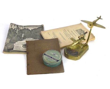 A post WWII period ashtray in the form of a V I flying bomb being attacked by a spitfire 
A booklet entitled 'Humorous Scotti