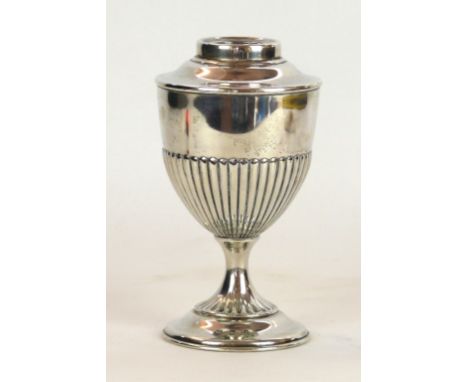 An Edward VII hallmarked silver oil lamp
Having gadrooned decoration to lower body, raised on single stem, made by Jane Brown