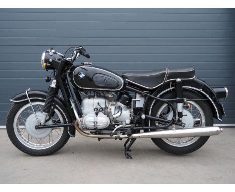 BMW R69 motorcycle 1960. 590ccFrame No. 654891Engine No. 654891Engine turns over with compression.Reg. 243 XWA. V5 and Key