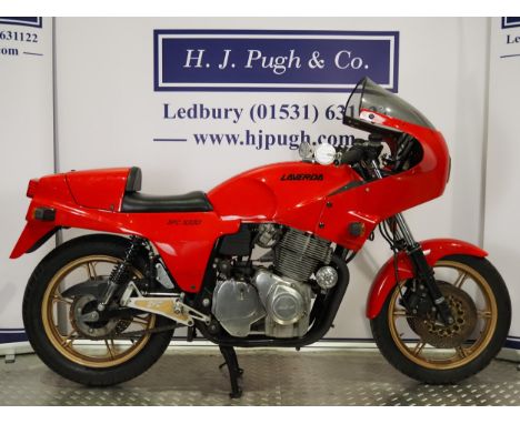 Laverda RGS1000 motorcycle. 1984. Frame No. LAV100RGS2175 DGM50736UM Engine No. LAV1000RGS2175 Battery is flat. This a Laverd