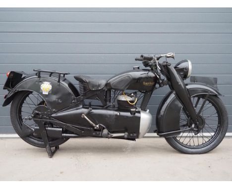Francis Barnett K39 Cruiser motorcycle. 1940. 249ccFrame No. KB39713Engine turns over with compression. MOT until 26.03.25Reg