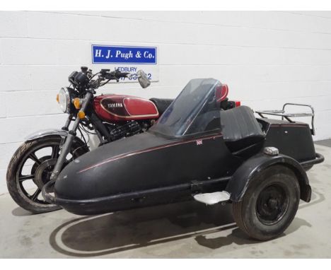 Yamaha XS750 sidecar outfit. 1978. 747ccEngine No. 1T5-104392Has been stood for some time so will need full recommissioning. 