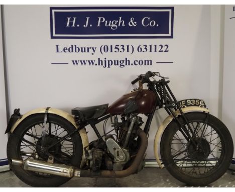 Calthorpe Major motorcycle project. 1933. 500ccEngine No. M1/2241Runs. Good restoration project. Fitted with Calthorpe hand c