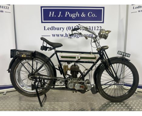 Triumph Model C motorcycle. 1913. 499ccFrame No. 213627Engine No. 248213 Speed roadster. This bike was dry stored between 193