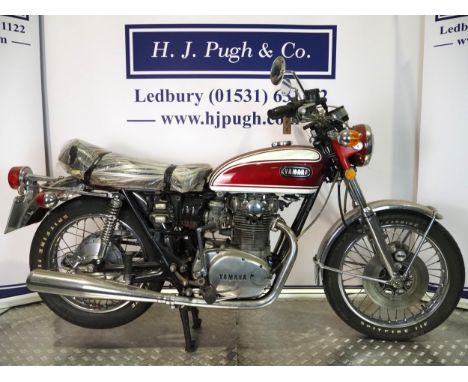 Yamaha XS650 motorcycle. 1972. 650ccFrame No. S650 119948Engine No. S650 119948Unfinished project. Engine turns over. Has bee