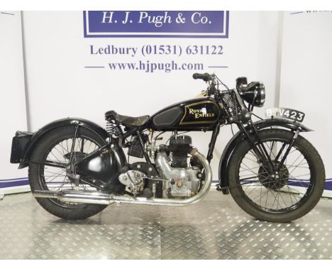 Royal Enfield WDC motorcycle. 1944. 350ccFrame No. 19644Engine No. 81372Runs and rides. Magneto has been rebuilt. Comes with 