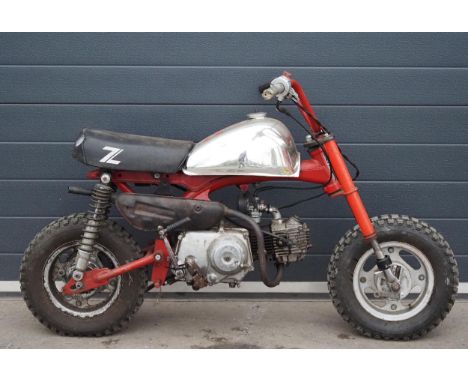 Honda Z50R monkey bike project. 1982Frame No. JH2AB0208CS616516Engine No. AB02E5316519No docs. US import