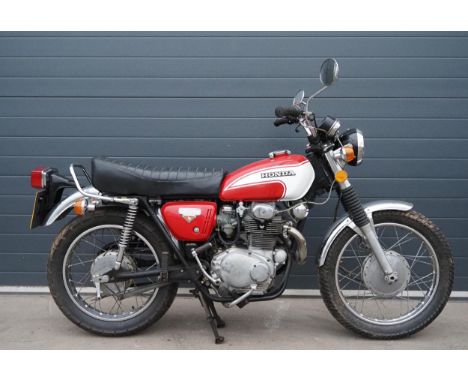 Honda CL350 motorcycle. 1973. 350ccFrame No. CL350-5025393Engine No. CL350E-5057487Engine turns over with compression.Reg. FW