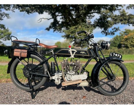 AJS model D flat tank motorcycle. 1920. 6hp.Frame No-13269Engine No-13269.This bike has been in the same owner ship for 29 ye