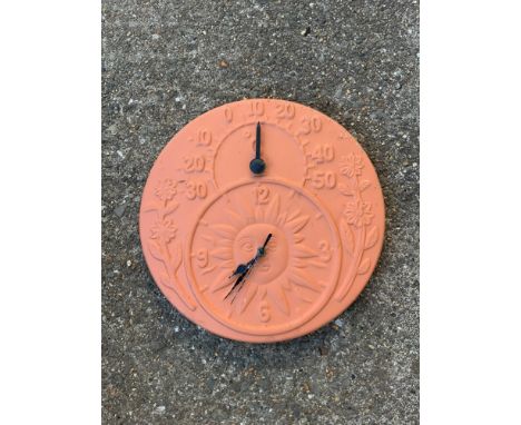 Terracotta Garden Wall Clock 