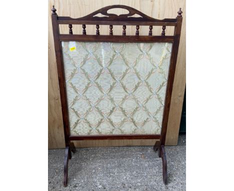 Wooden Firescreen with Fabric Insert 