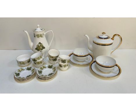 Part Royal Worcester Coffee Set, Limoges China 