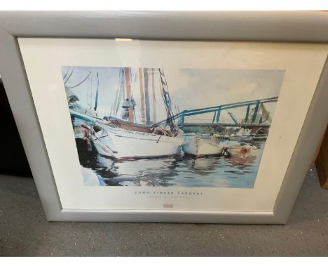 Framed Print - John Singer Sargent - Boats at Anchor 