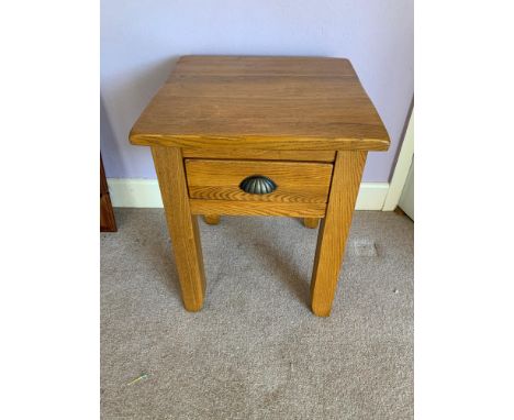 Oak Lamp Table - 56cm H 