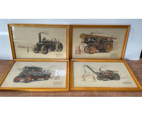 4x Traction Engine/Steam Wagon Prints 