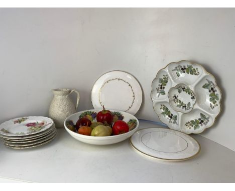 Royal Worcester Plates and Portmeirion Fruit Bowl etc 