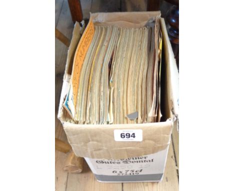 A box containing a quantity of vintage and later children's magazines including World of Wonder, Treasure, etc.