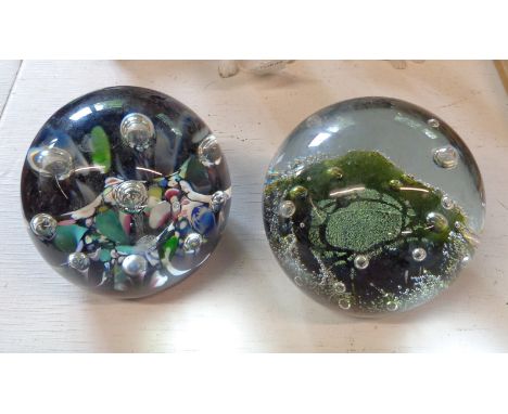 A Caithness Glass paperweight 'Sea Crab' No.1101 in a Limited Edition of 1500, dated 1976 - sold with a similar 'Single Harle